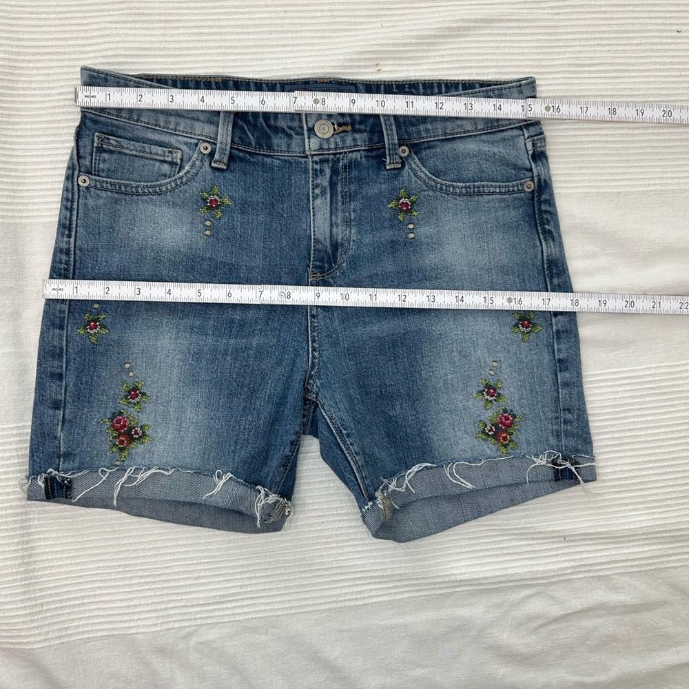 Lucky Brand Ava Skinny Embroidered Denim Women Shorts - Picture 4 of 12